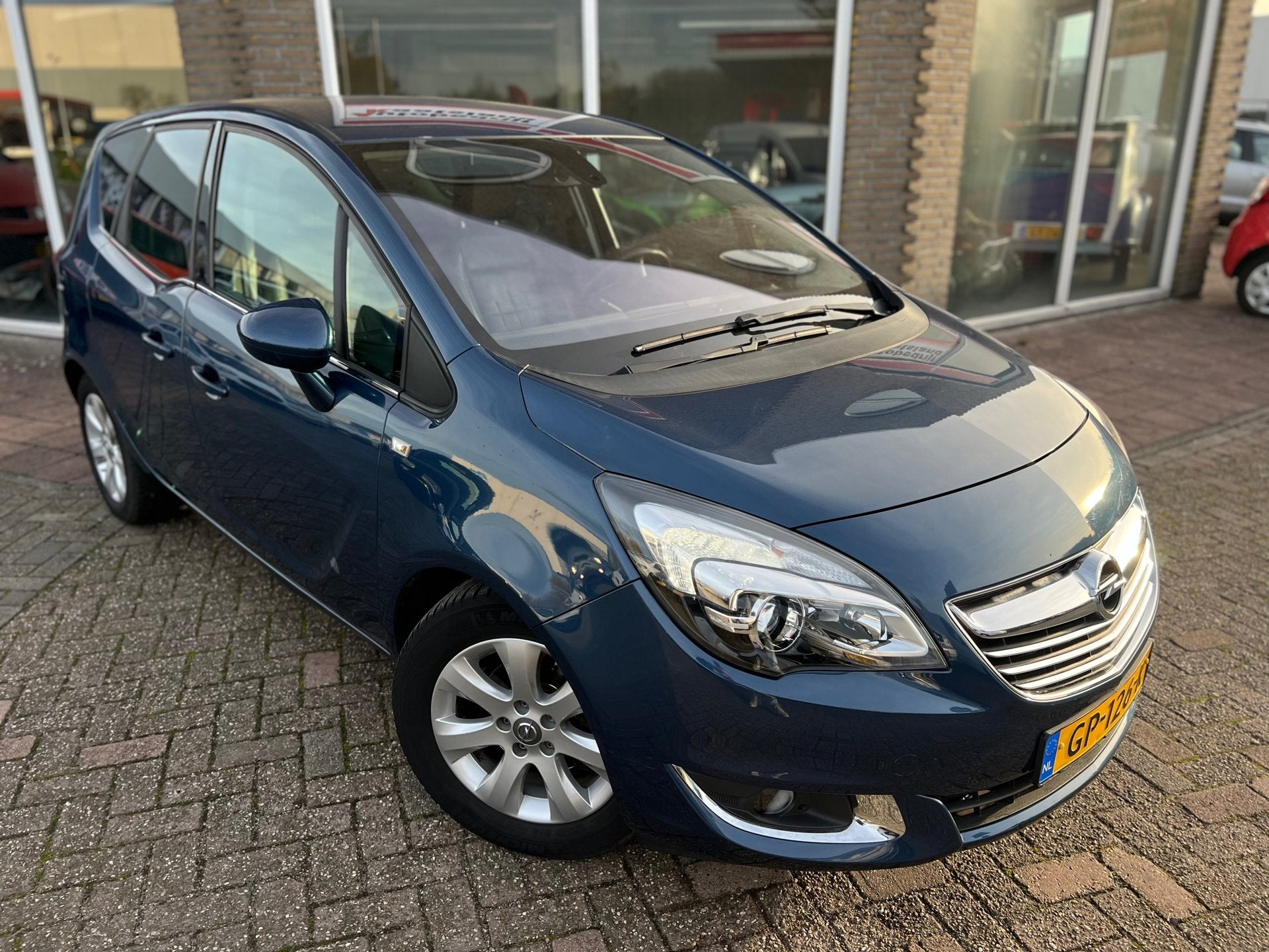 Opel Meriva 1.4 Turbo Cosmo - Leder - Stoelverwarming - Airc, Auto's, Voorwielaandrijving, Gebruikt, 4 cilinders, Blauw