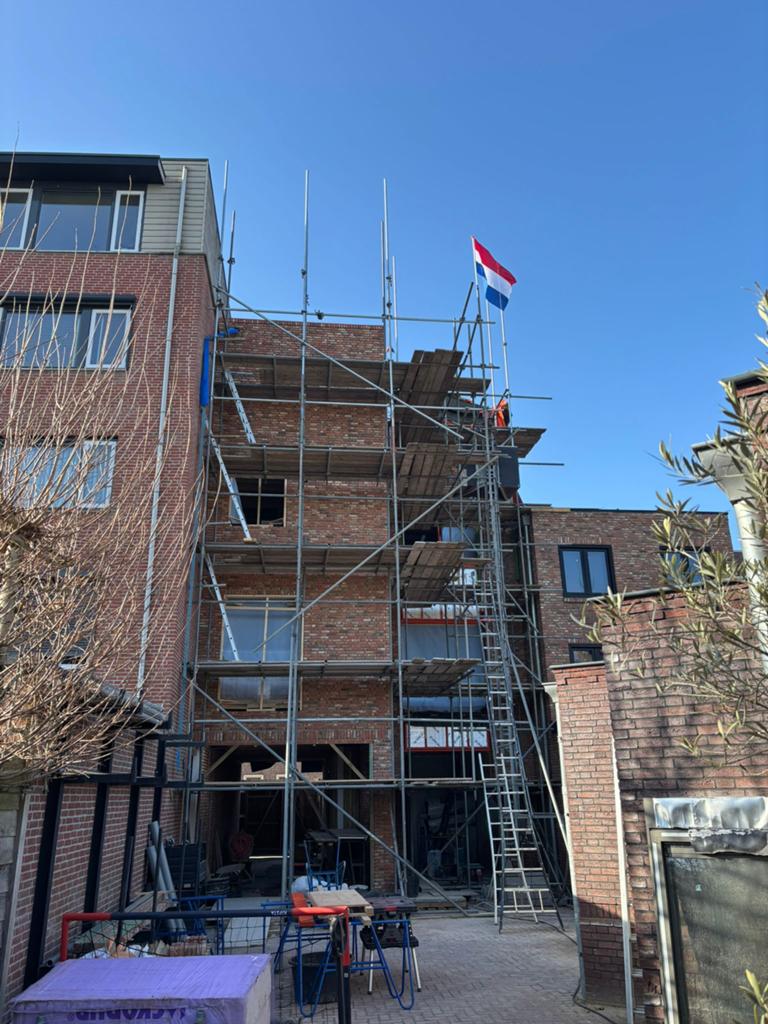 Pijpen Steiger traditioneel, Doe-het-zelf en Verbouw, Steigers, Zo goed als nieuw, Rolsteiger of Kamersteiger, 5 meter of hoger