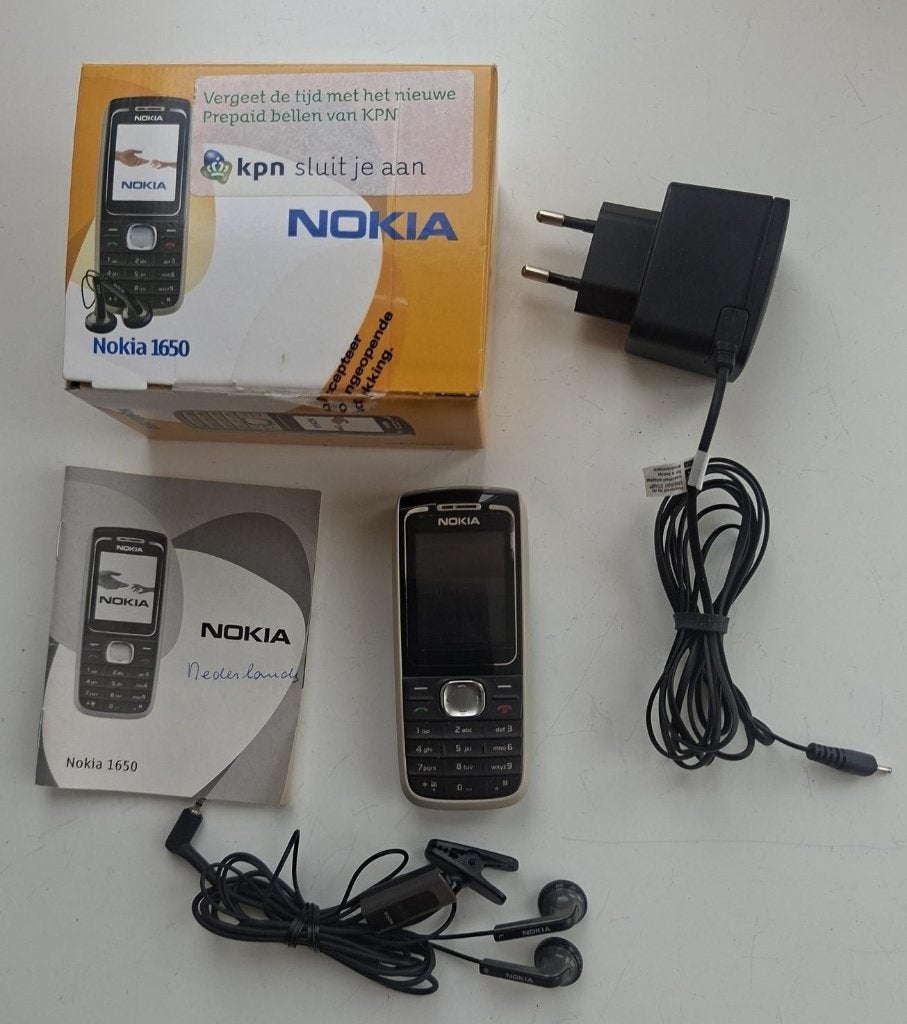 Nokia 1650 compleet + werkend, Geen camera, Zwart, Fysiek toetsenbord, Ophalen of Verzenden