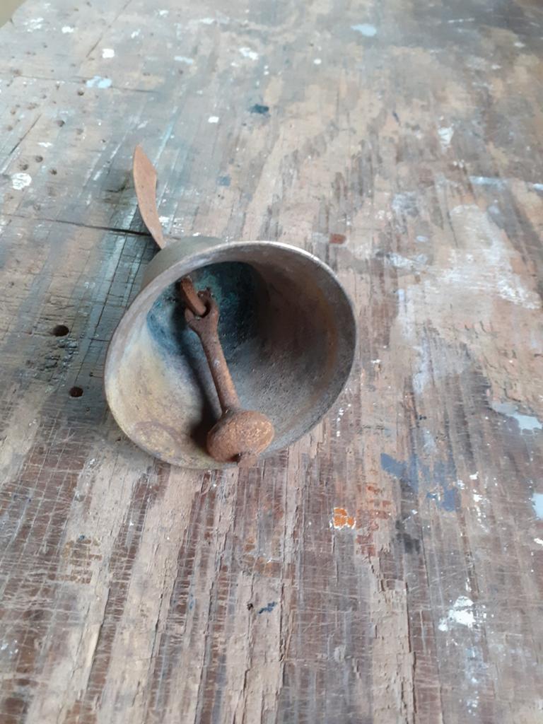 Oude deurbel winkel deurbel nr 12, Antiek en Kunst, Ophalen of Verzenden