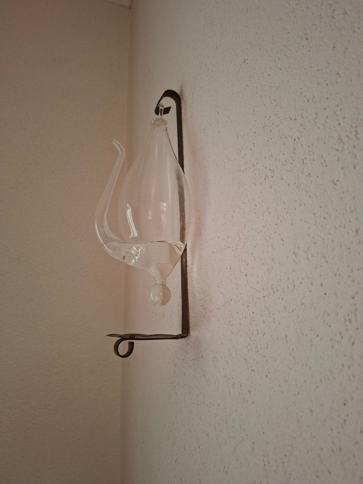 Donderglas met koperen houder - weerstation, Ophalen of Verzenden