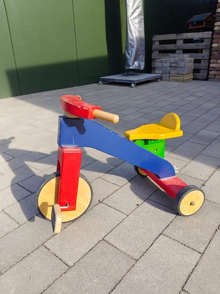 Driewieler hout Veelkleurig, Ophalen, Gebruikt