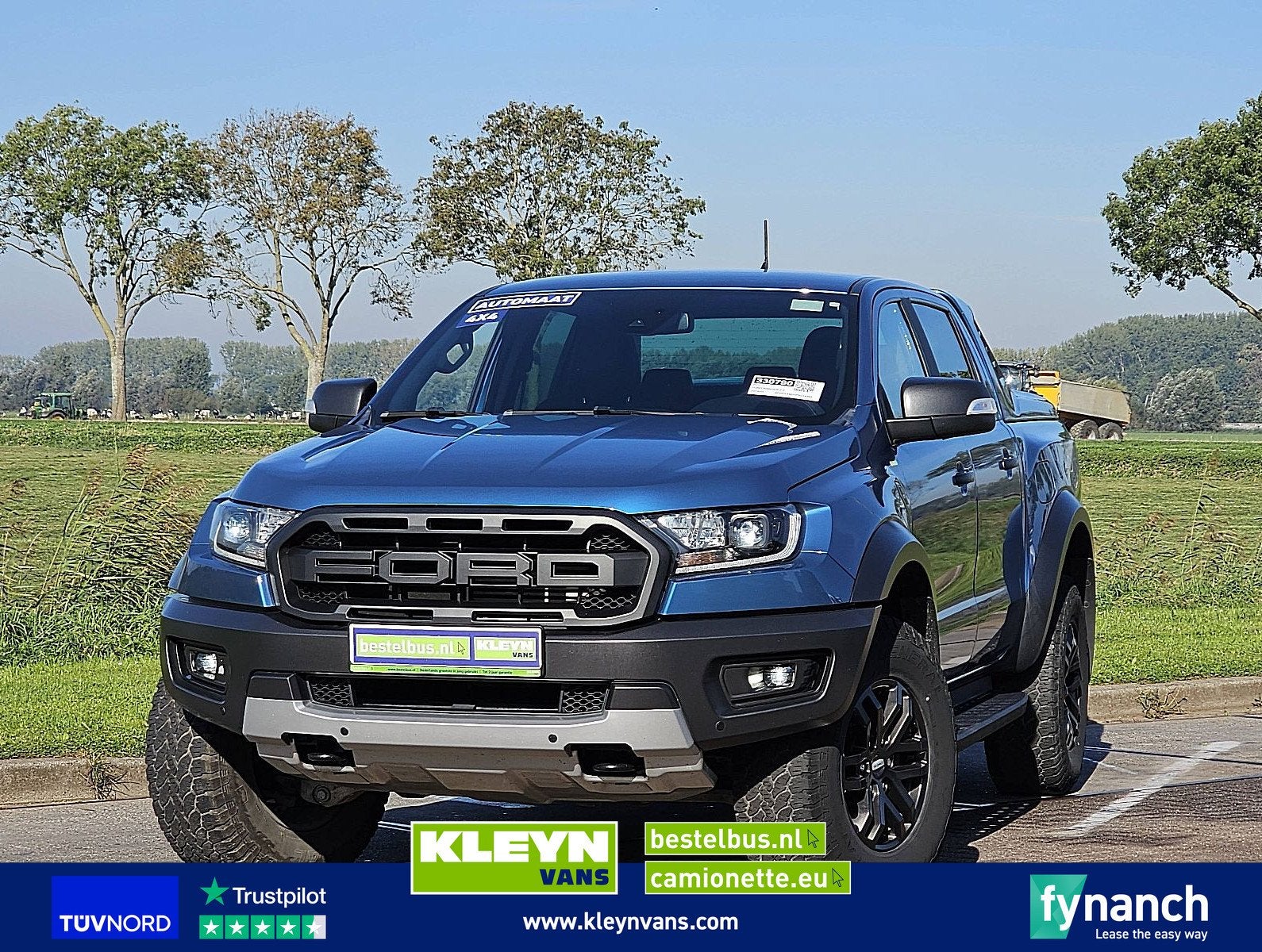 FORD RANGER 2.0 RAPTOR Automaat 4x4 SideSteps Trekhaak 1e Ei, Auto's, Automaat, Gebruikt, 2506 kg, Blauw