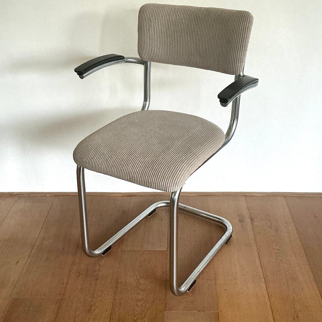 Vintage Gispen stoel 208, bureaustoel, eetkamerstoel, Huis en Inrichting, Stoelen, Ophalen, Gebruikt, Overige materialen, Industrieel