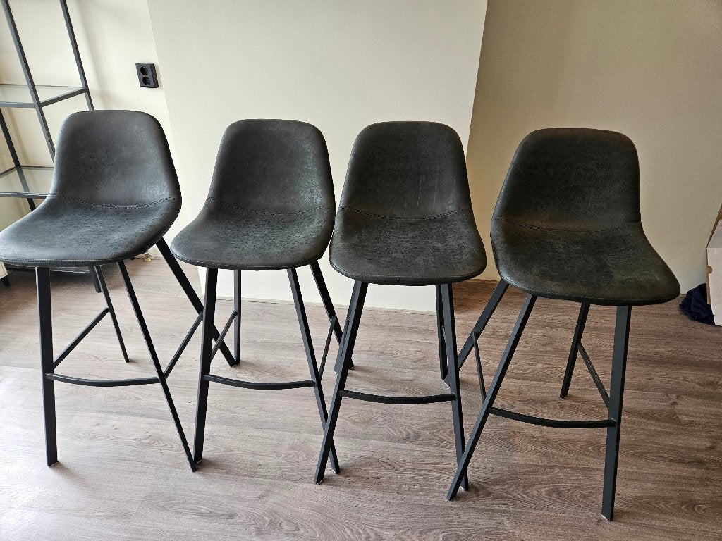 Barkrukken, Huis en Inrichting, Barkrukken, Ophalen, 60 tot 90 cm, Zo goed als nieuw, Metaal