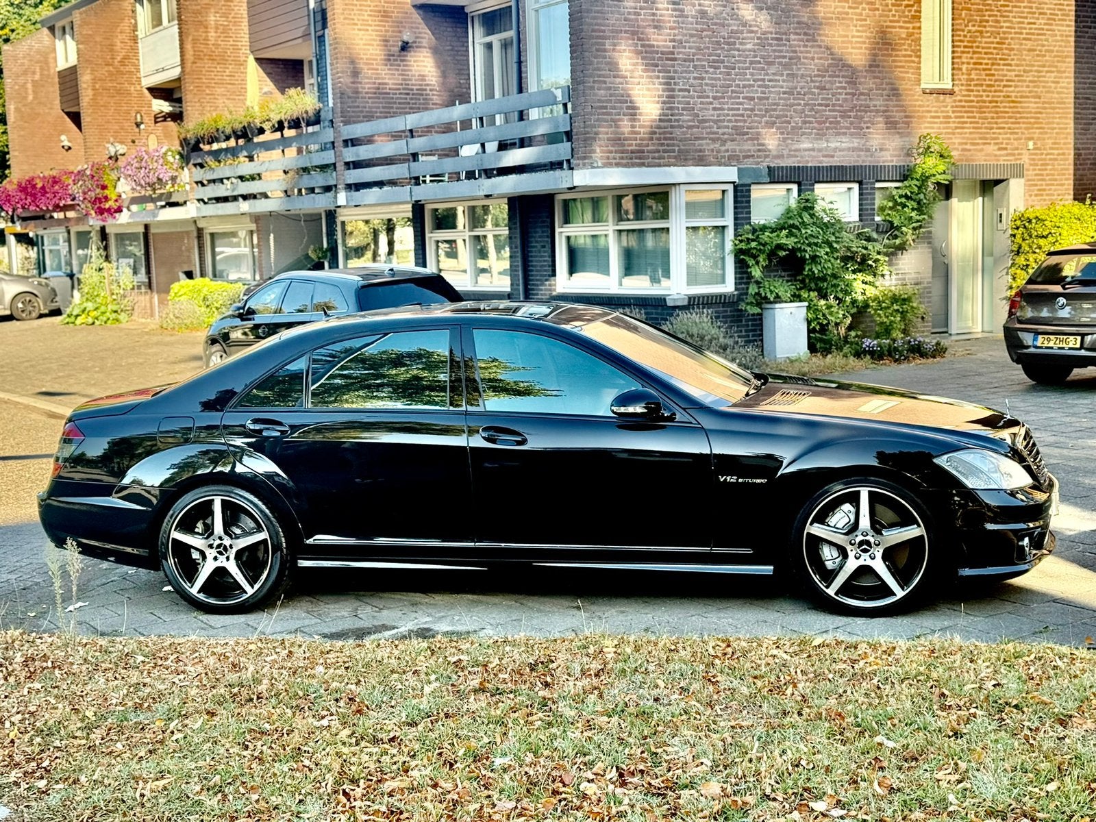 Mercedes-Benz S-Klasse 6.0 S65 AMG Lang AUT 2007 Zwart, Auto's, Automaat, Achterwielaandrijving, 12 cilinders, Zwart