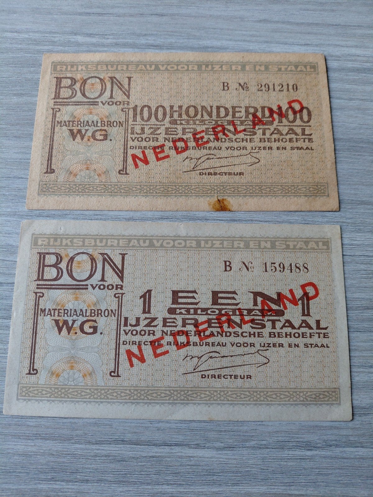 Oude Nederlandse IJzer- en Staalbonnen (1941), Ophalen of Verzenden, 1920 tot 1950, Overige typen