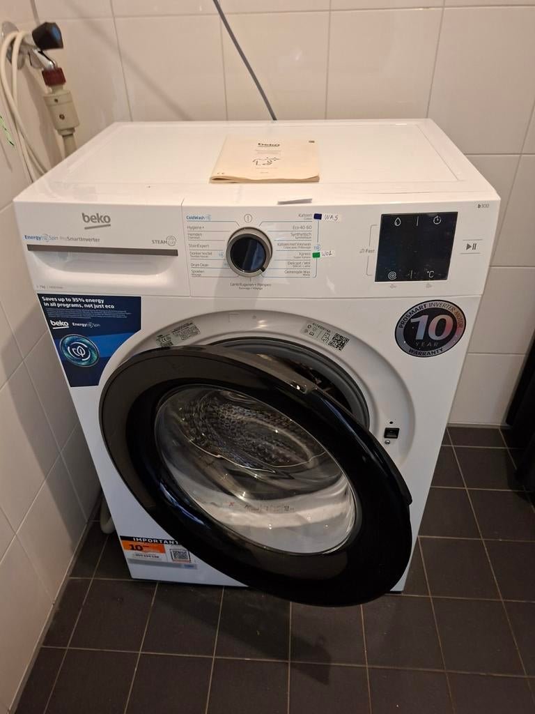 Wasmachine zo goed als nieue, Witgoed en Apparatuur, Ophalen, Zo goed als nieuw, 1200 tot 1600 toeren, 85 tot 90 cm