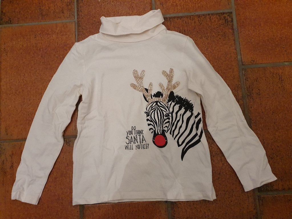 Witte coltrui rendier mt 122 van Palomino., Ophalen of Verzenden, Gebruikt, Meisje, Shirt of Longsleeve