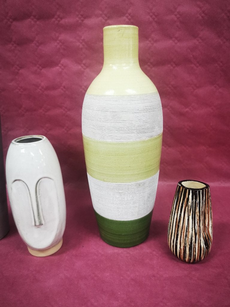 3 Leuke Vazen !!!, Ophalen of Verzenden, Gebruikt, Beige, Steen/keramiek