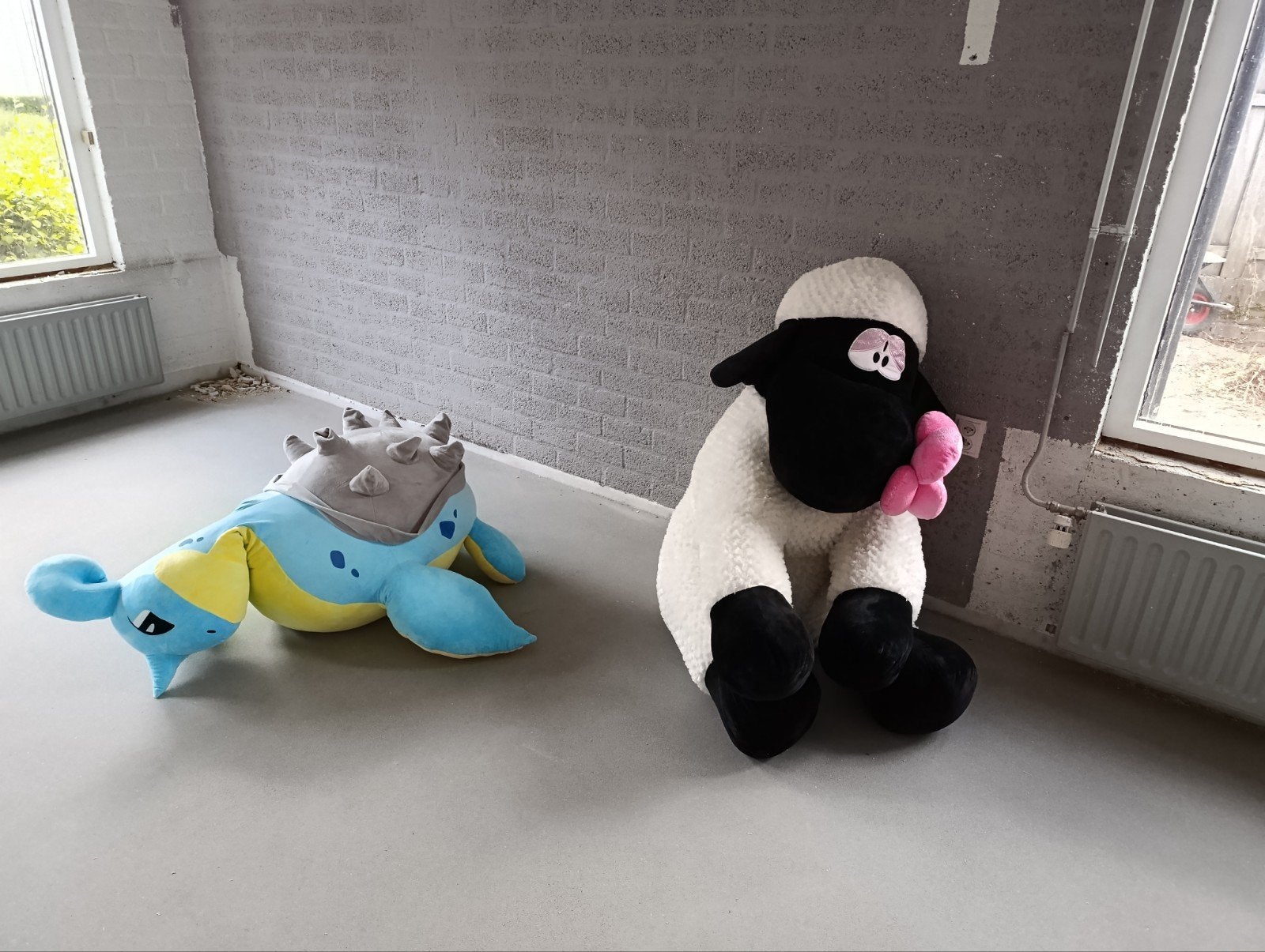 Grote Shaun het Schaap knuffel en Pokémon Lapras knuffel, Ophalen, Overige merken, Overige typen, Nieuw
