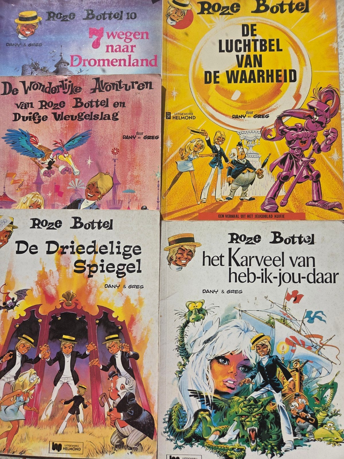 roze bottel 5 albums, Boeken, Stripboeken, Meerdere stripboeken, Verzenden, Gelezen