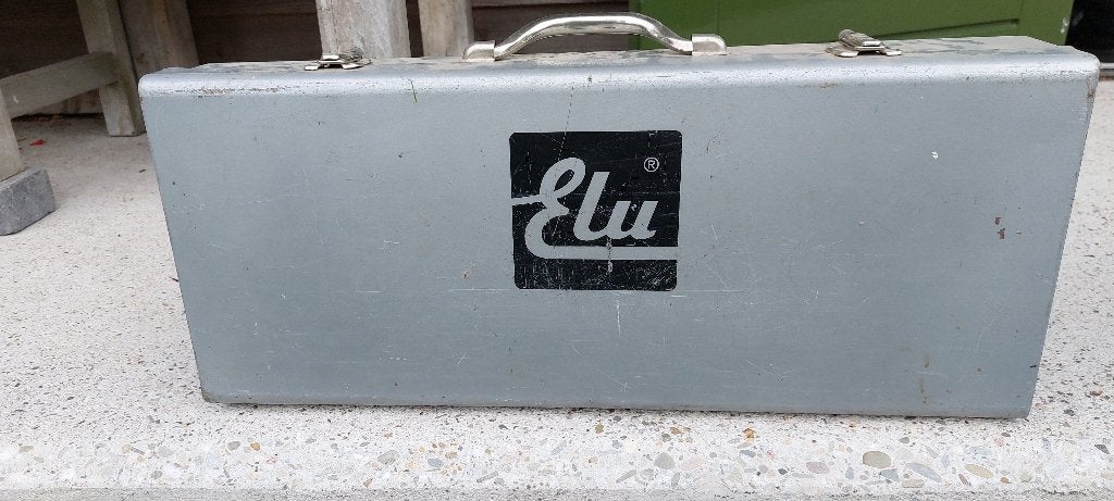 Elu Reciprozaag in metalen koffer met zaagbladen, Doe-het-zelf en Verbouw, Gereedschap | Zaagmachines, Ophalen, Gebruikt, 70 mm of meer
