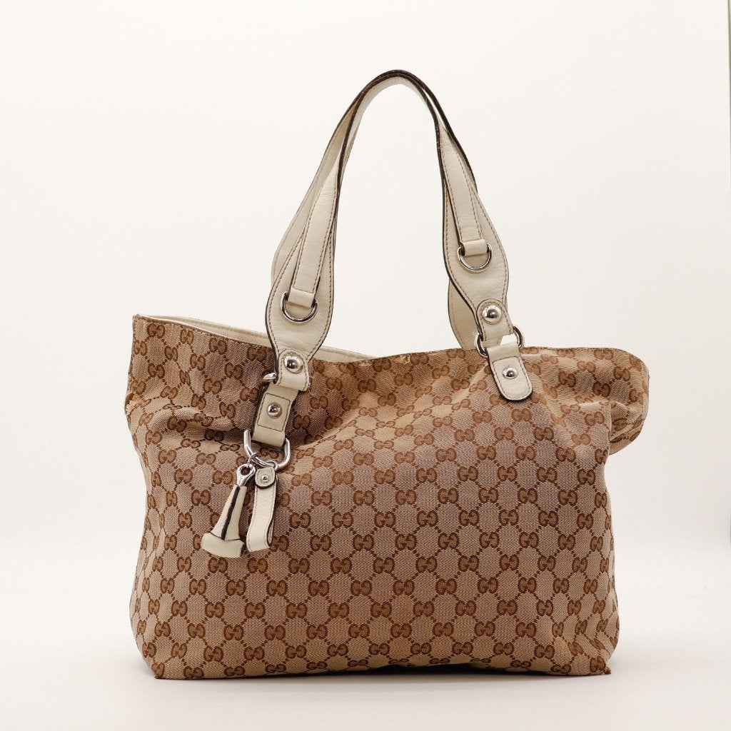Gucci Horsebit 36x27x15 cm shopper, Verzenden, Gebruikt, Beige, Shopper