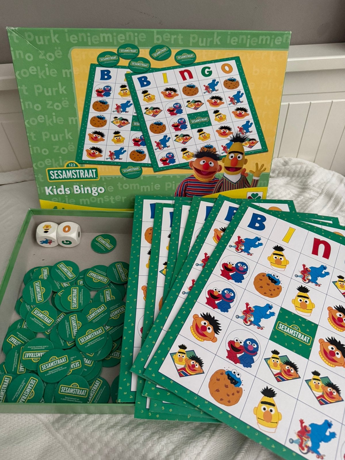 Sesamstraat Kids bingo bordspel vanaf 4 jaar, Ophalen of Verzenden, Gebruikt