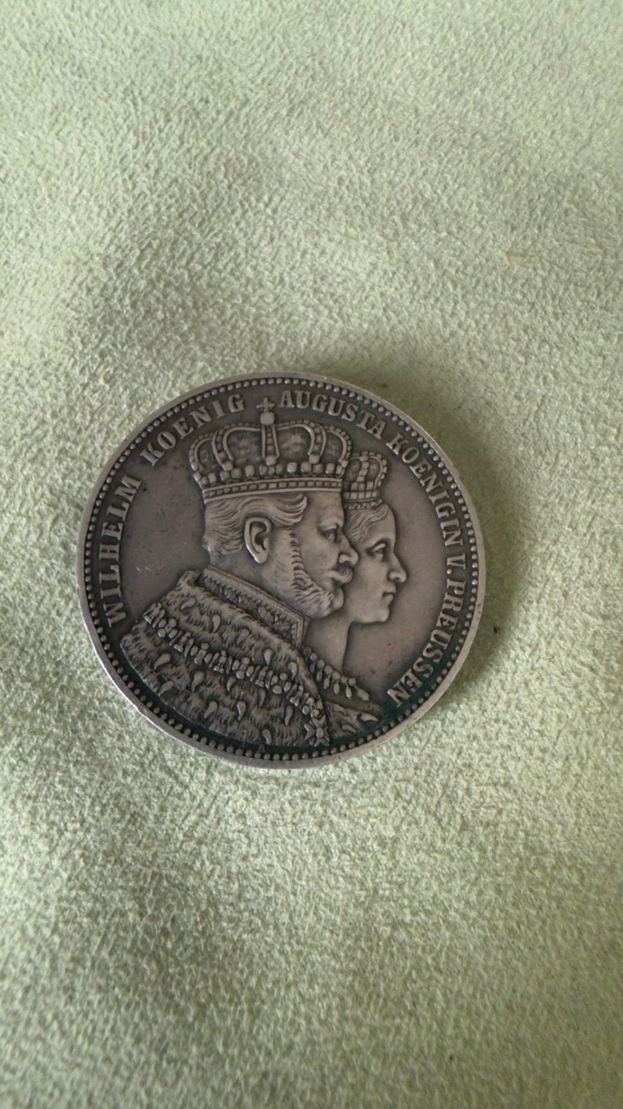 1861 A PRUSSIA German STATE Coronation King WILHELM, Postzegels en Munten, Munten | Europa | Niet-Euromunten, Verzenden, Overige landen