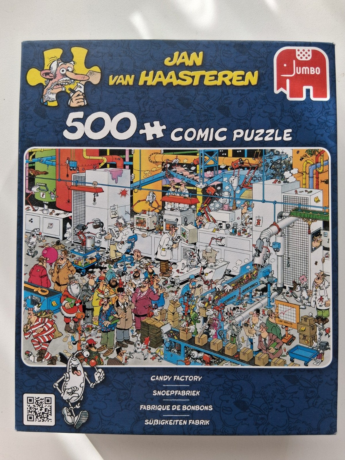 Jan van Haasteren Candy Factory 500+ stukjes legpuzzel, Ophalen of Verzenden, 500 t/m 1500 stukjes, Zo goed als nieuw, Legpuzzel