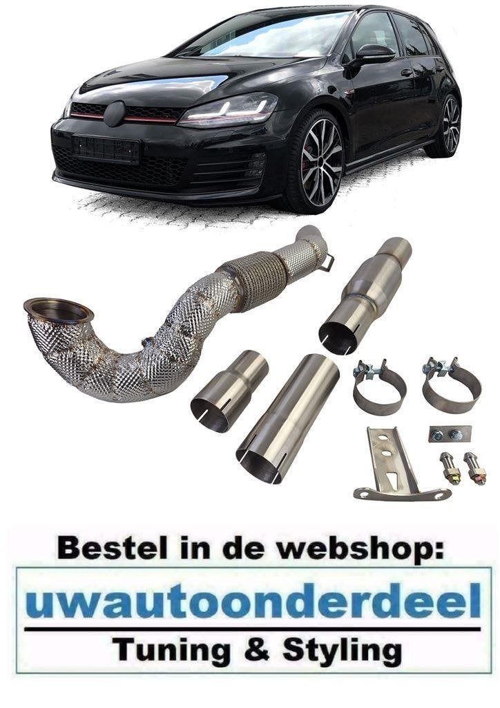 Racing Downpipe Sportkatalysator Geschitk Voor VW Golf 7 GTI, Verzenden, Automotive Parts, A.parts@hotmail.nl, Trasmolenlaan 12 3447 GZ Woerden