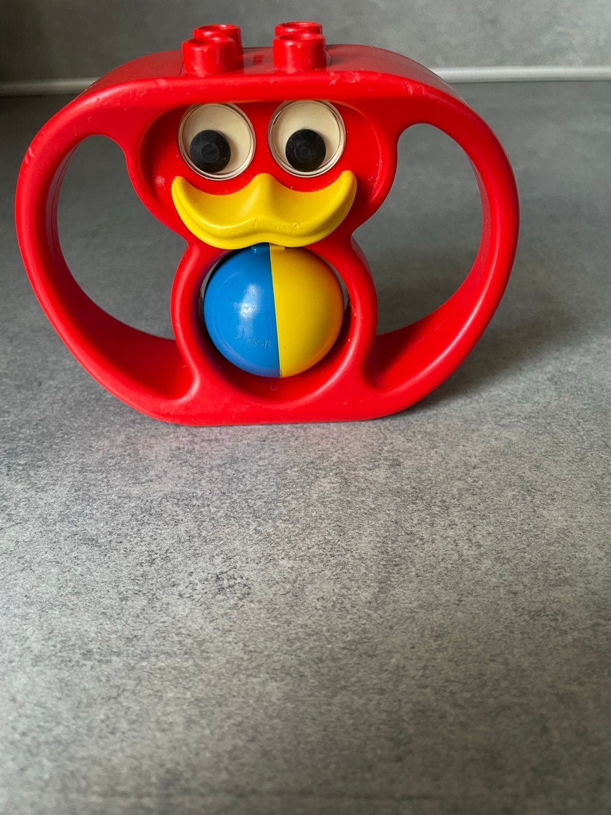 LEGO Duplo Rammelaar Eend Rood met Geluid, Ophalen of Verzenden, Gebruikt, Duplo