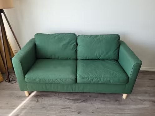 IKEA PÄRUP 2-bank groen – afneembare hoes, Ophalen, 150 tot 200 cm, Tweepersoons, 75 tot 100 cm
