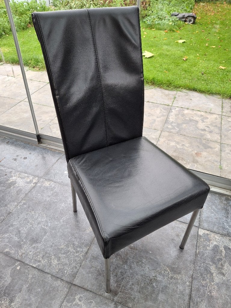 eetkamerstoelen, Huis en Inrichting, Ophalen, Gebruikt, Zwart, Strak, mpodern