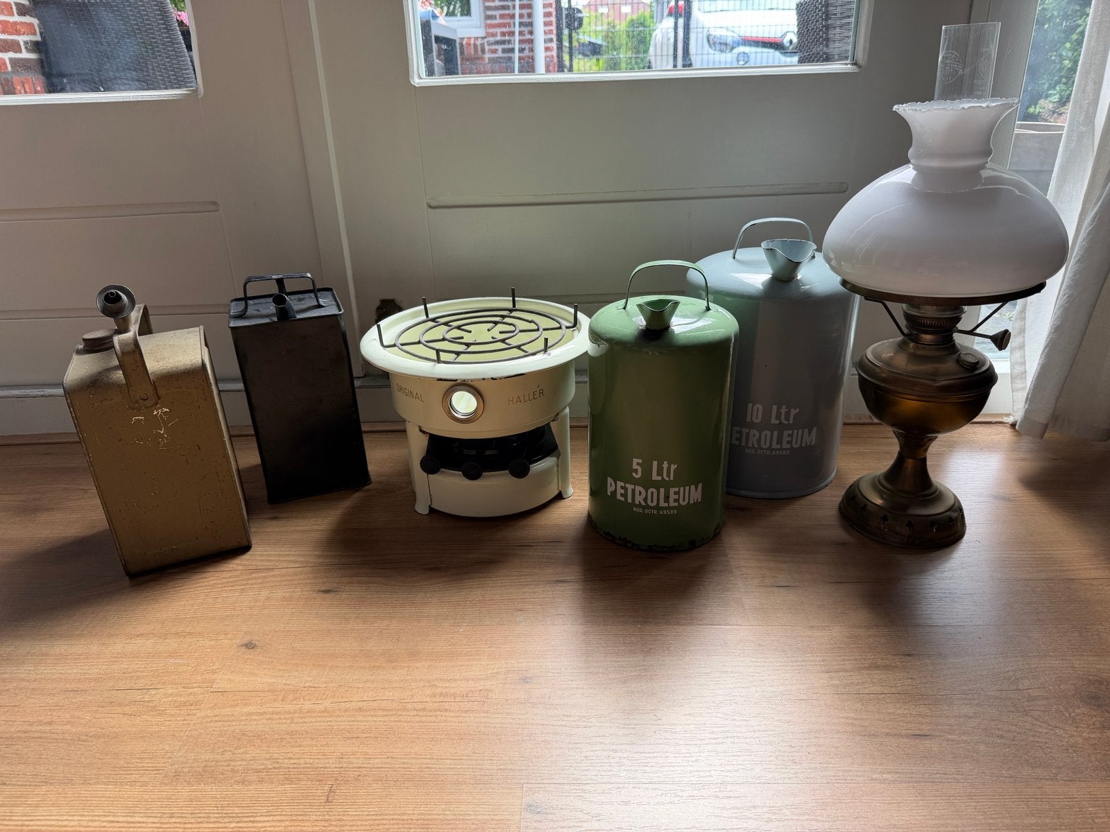 Vintage Petroleum Kannen, Kooktoestel & Olielamp, Ophalen