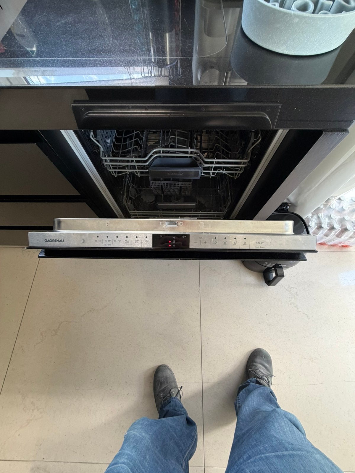Komplete keuken stenen blad en met gaggenau apparatuur, Ophalen, Zo goed als nieuw, Minder dan 100 cm, 25 tot 50 cm