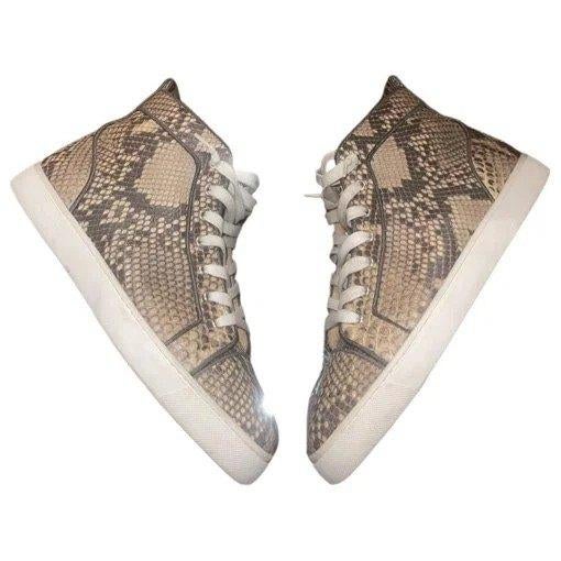 Christian Louboutin Louis High Sneakers Python Beige, Overige kleuren, Ophalen of Verzenden, Sneakers of Gympen, Zo goed als nieuw