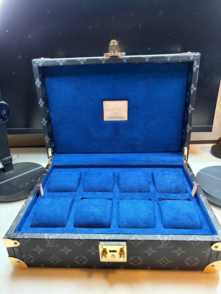 Louis vuitton horloge box 8, Ophalen of Verzenden, Zwart
