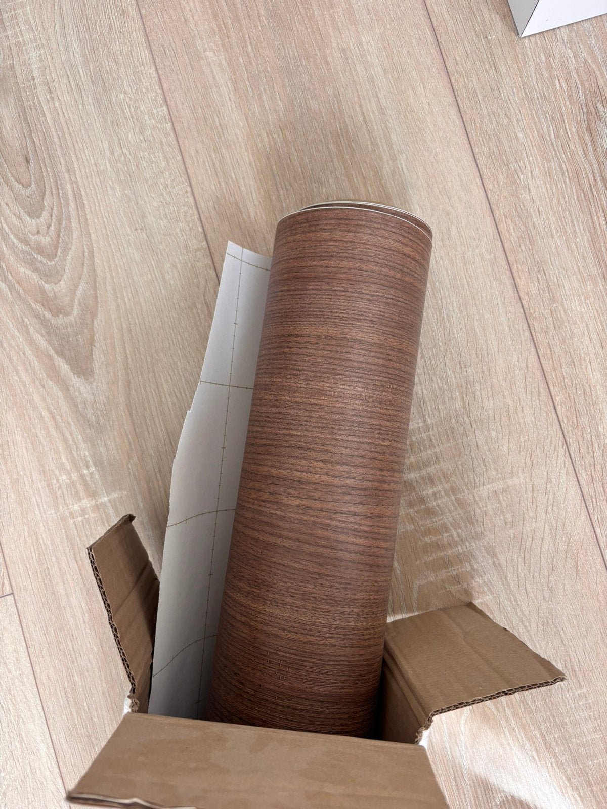 Wrapfolie donkerbruin houtlook, Ophalen, Nieuw, 10 tot 15 m², Folie