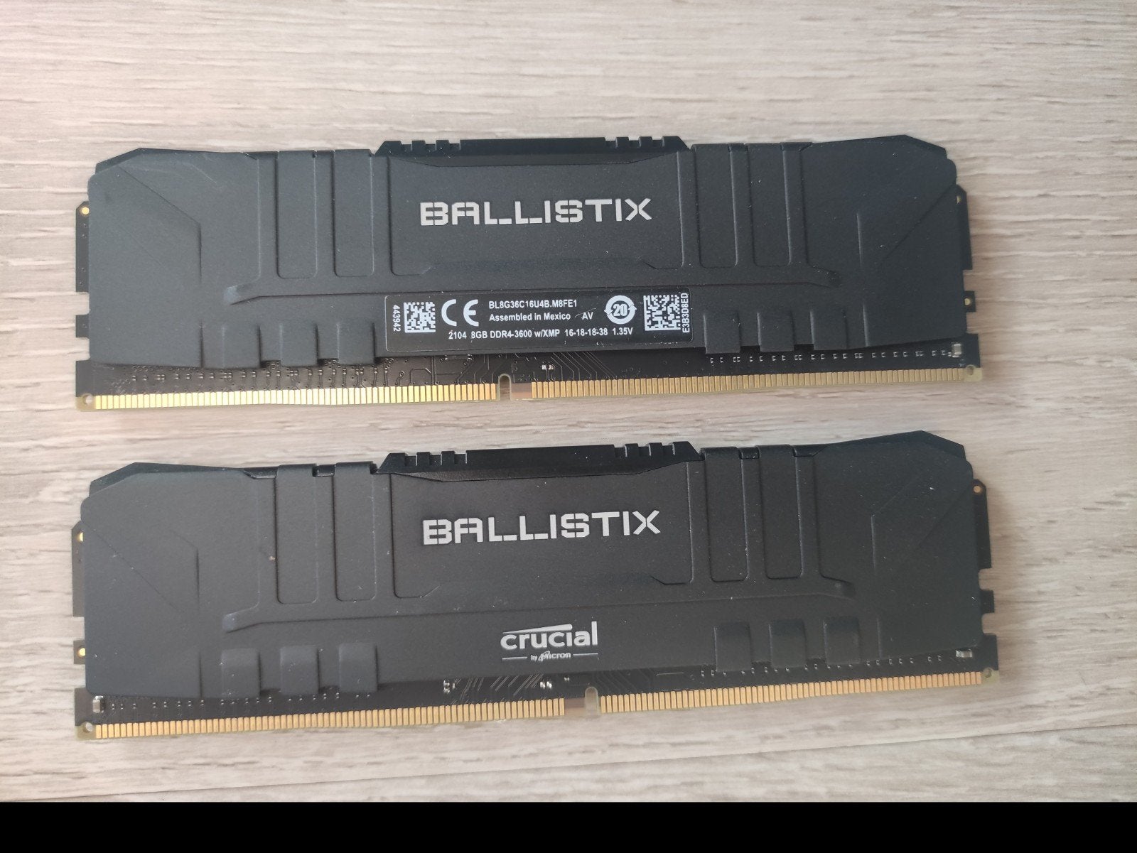 Crucial Ballistix 16 GB (2x8 GB) 3600 MHz DDR4 RAM (CL16), Ophalen, Gebruikt, DDR4, Desktop