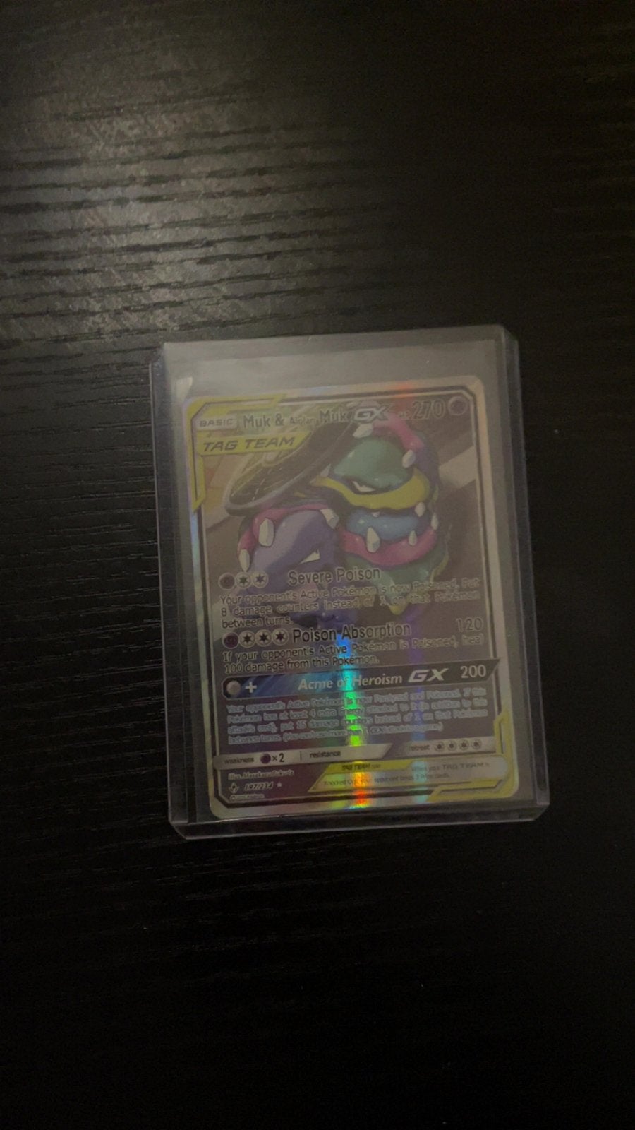 Muk & Alolan Muk GX - Pokemon kaart, Ophalen of Verzenden, Zo goed als nieuw, Losse kaart