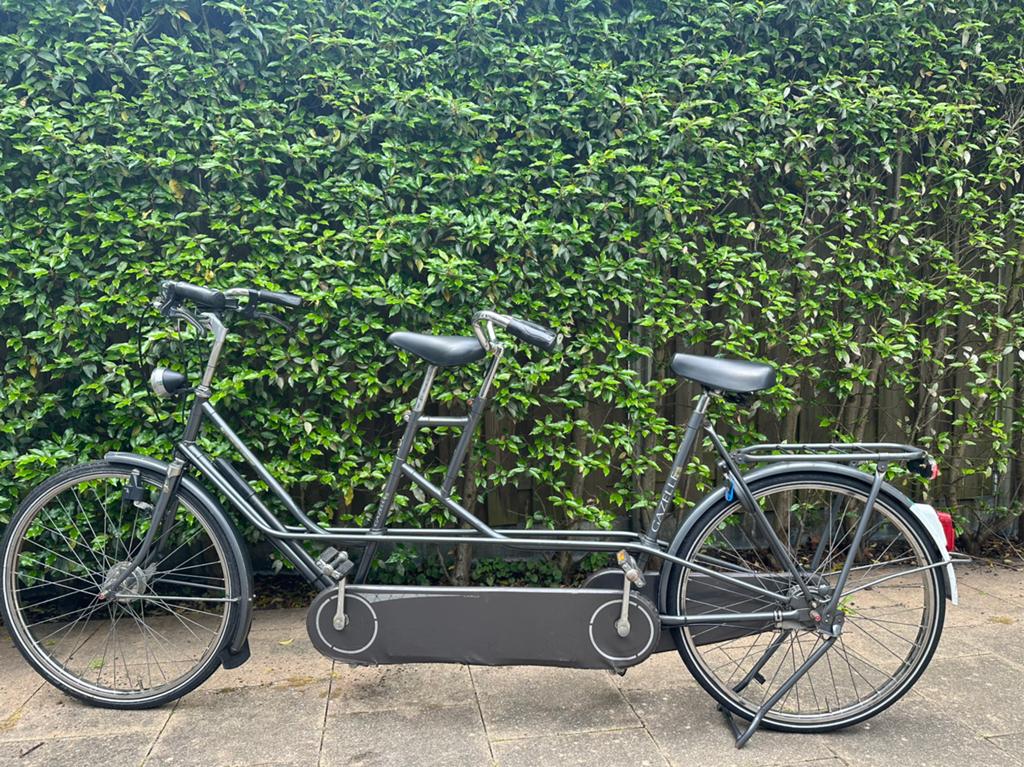Gazelle double fiets tandem, Fietsen en Brommers, Fietsen | Tandems, Zo goed als nieuw, Minder dan 10 versnellingen, 53 tot 57 cm