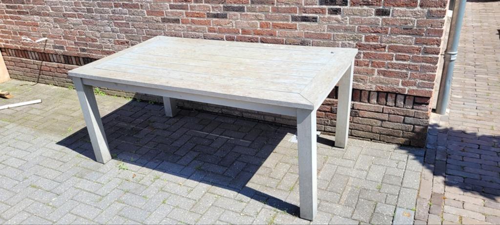 Robuuste tuintafel - Composieten Metaal, Ophalen, Gebruikt, Rechthoekig, Hout