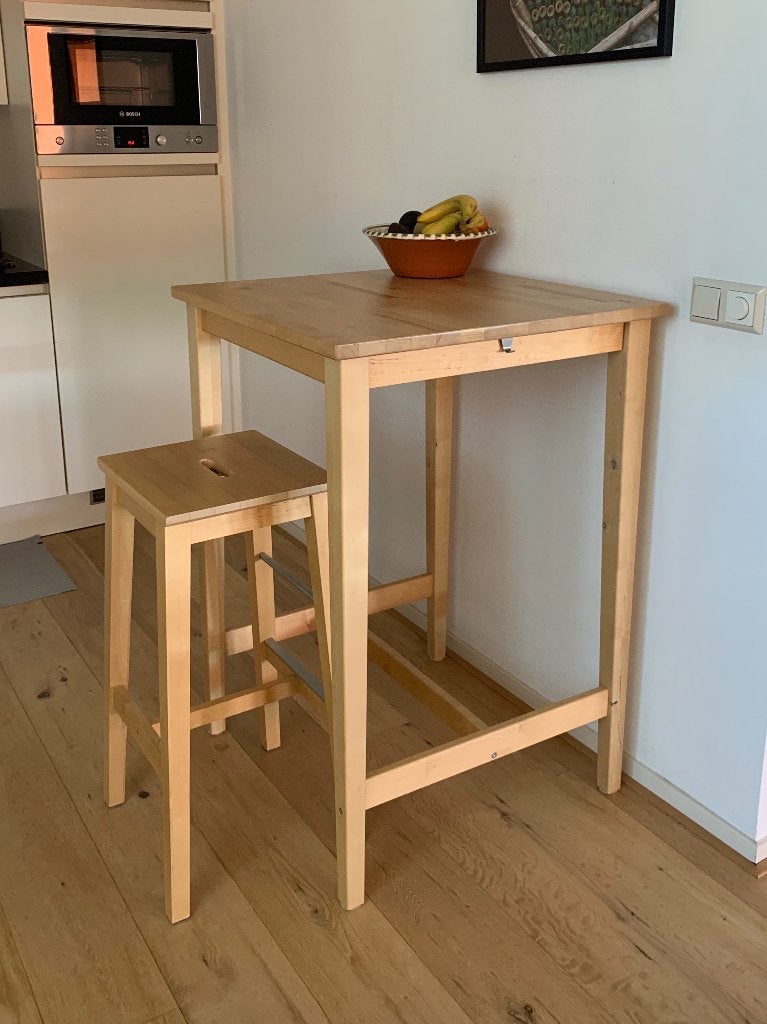 Bartafel met kruk IKEA, Ophalen, Gebruikt