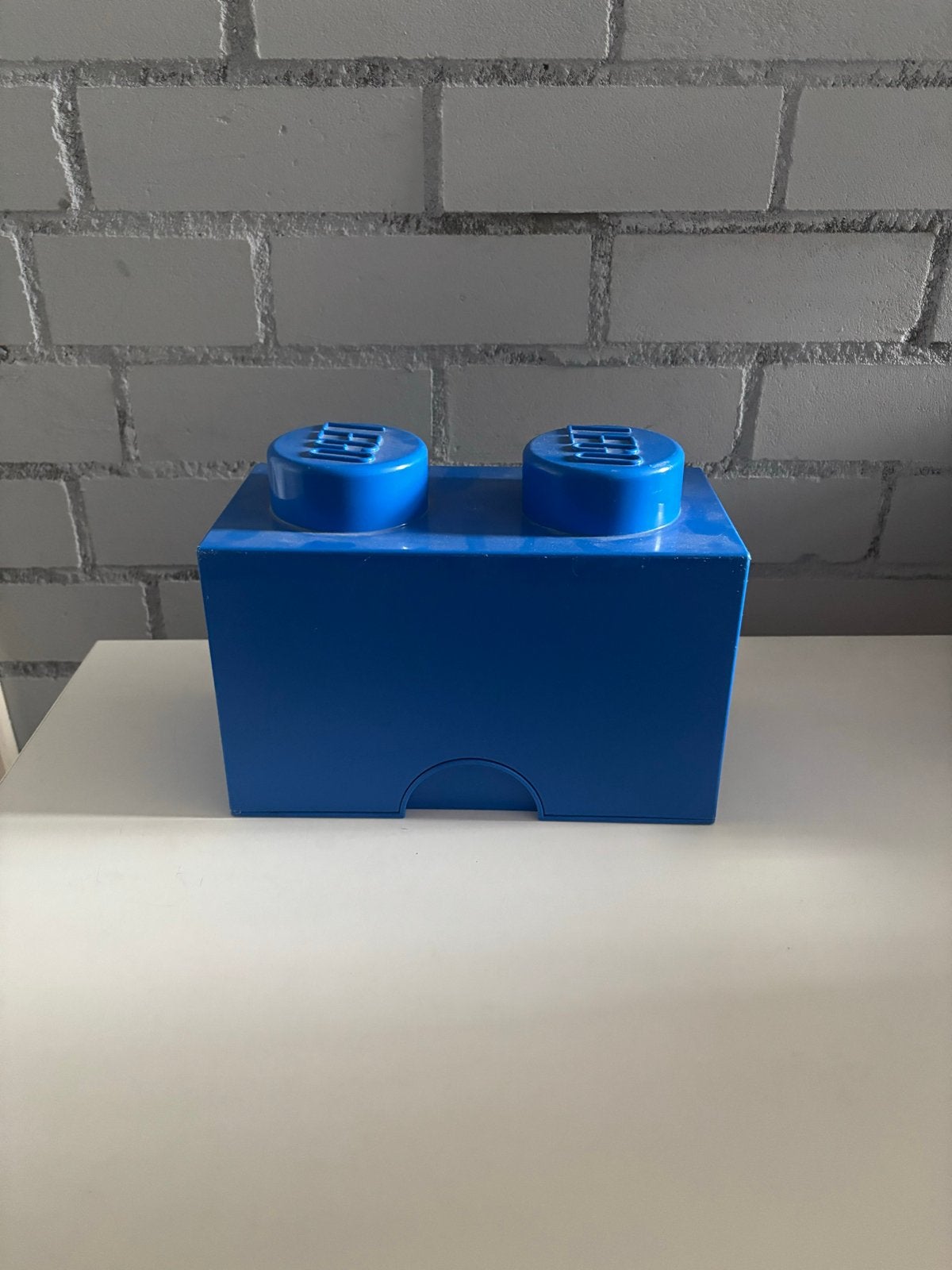 Blauwe LEGO opbergdoos met 2 noppen, Ophalen, Gebruikt, Overige merken