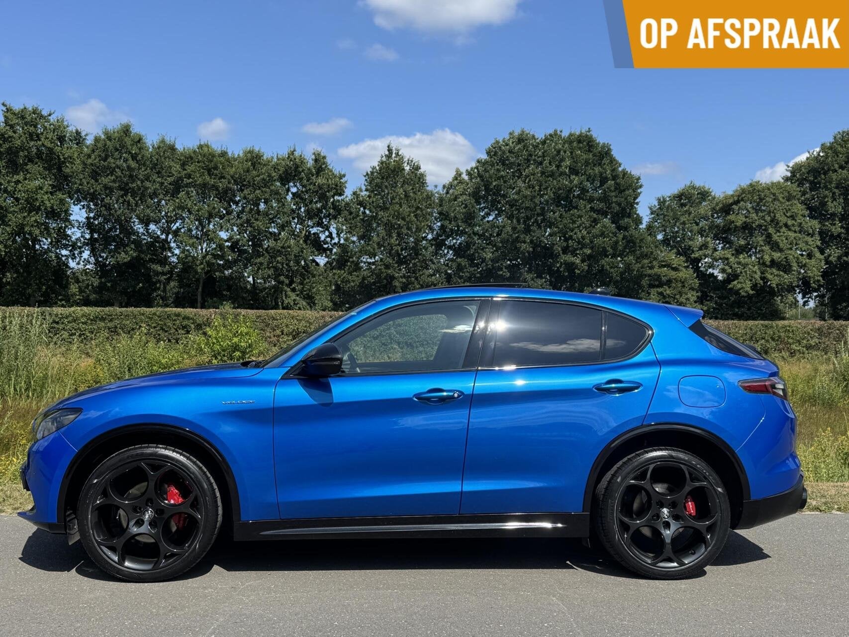 Alfa Romeo Stelvio 2.0 T Q4 Veloce My24, Pano,21 inch VOL!, Automaat, Zwart, 4 cilinders, Leder