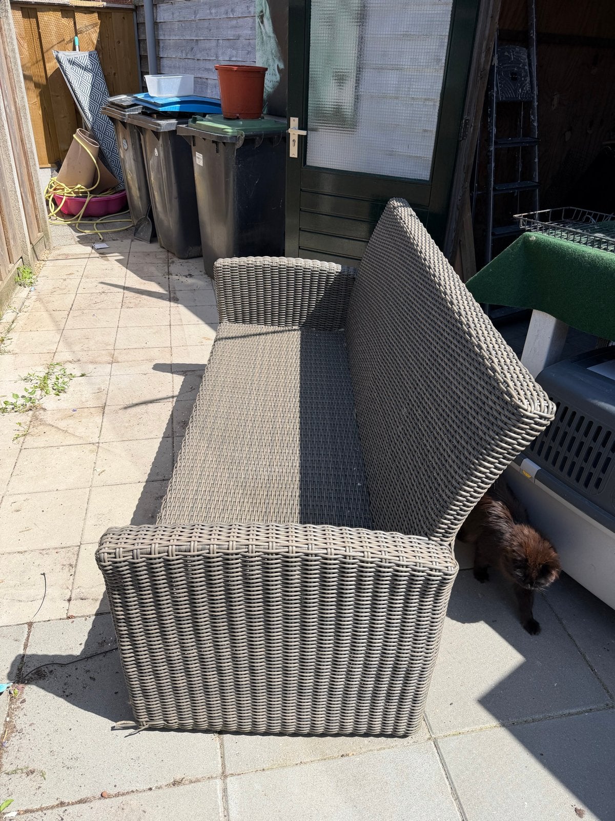 Hartman Wicker Tuinbank 3-persoons, Tuin en Terras, Ophalen of Verzenden, Gebruikt, Wicker