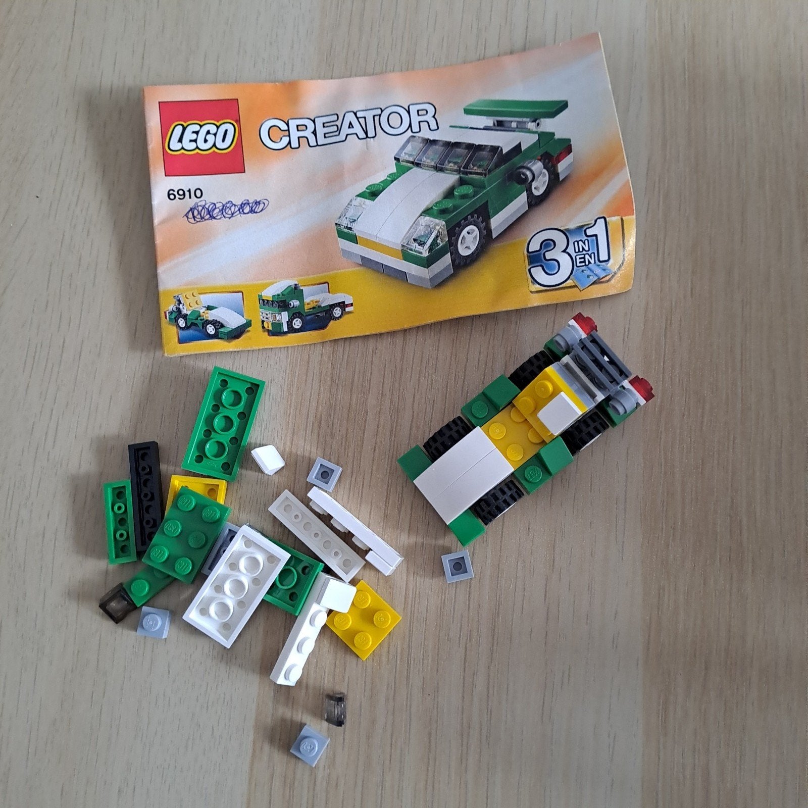 Lego creator, mini sportauto 6910, Lego, Ophalen of Verzenden, Zo goed als nieuw, Inclusief instructies