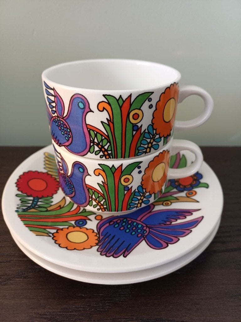 Acapulco Villeroy & Boch kop en schotels, Villeroy & Boch, Ophalen of Verzenden, Zo goed als nieuw, Overige stijlen