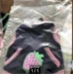 Shirt met aardbeien applicatie 16-18 cm, Ophalen of Verzenden, Nieuw, Hondenshirt