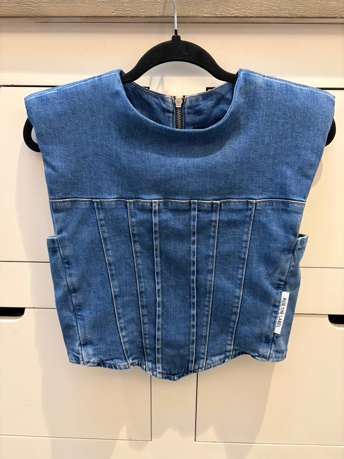 Spijkertop Alix the Label, Ophalen of Verzenden, Zo goed als nieuw, Blauw, Korte mouw