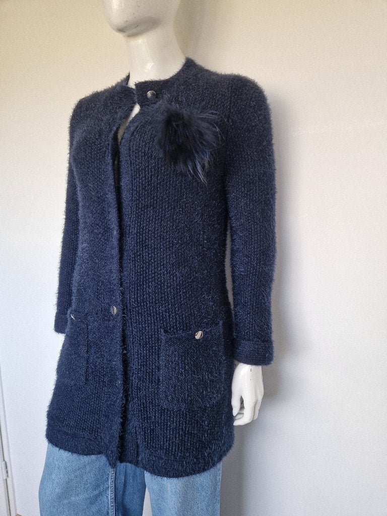 Caroline Biss vest | Maat 40 | Donkerblauw |, Maat 38/40 (M), Blauw, Nijmegen, Verhip-vintage.nl