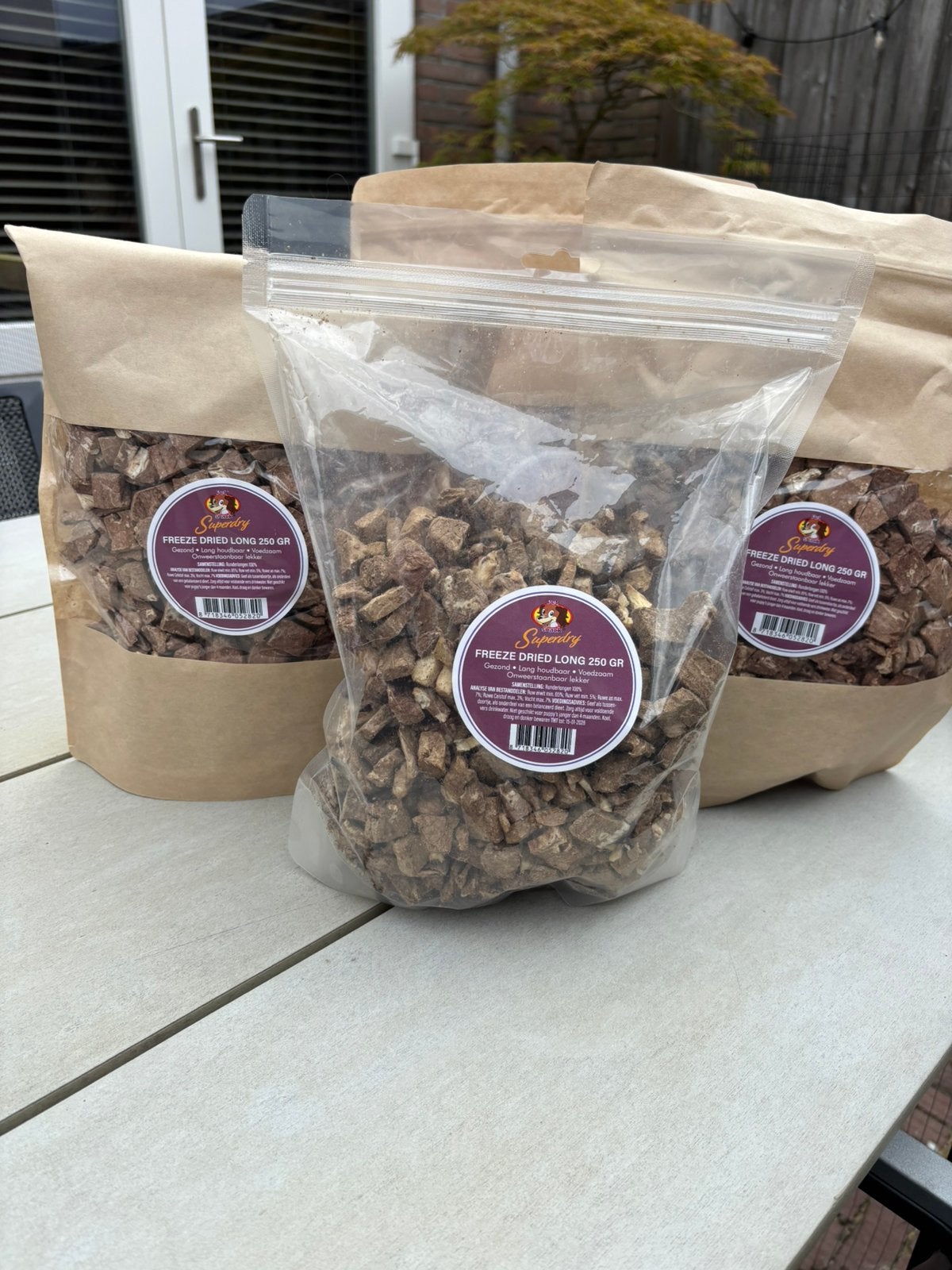 Petsnack Superdry - Gevriesdroogde Runderlong, Ophalen of Verzenden, Hond