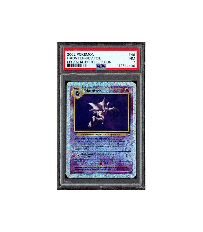 Pokemon Haunter Reverse Holo Legendary Collection #46 PSA 7, Ophalen of Verzenden, Zo goed als nieuw, Losse kaart, Foil