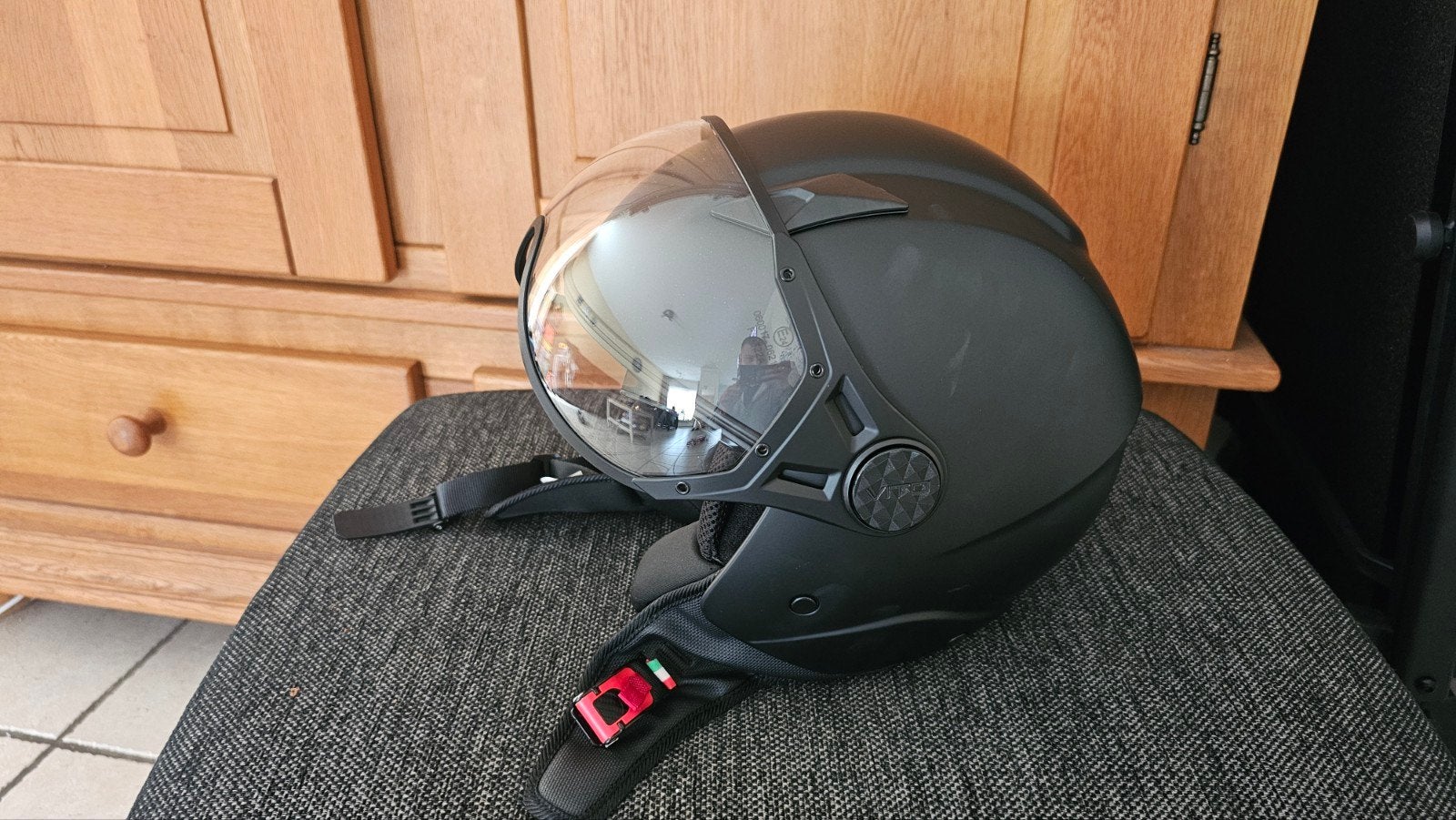 Vito Helmets Jethelm Mat Zwart Maat L (59cm), Dames, Jethelm, L, Tweedehands