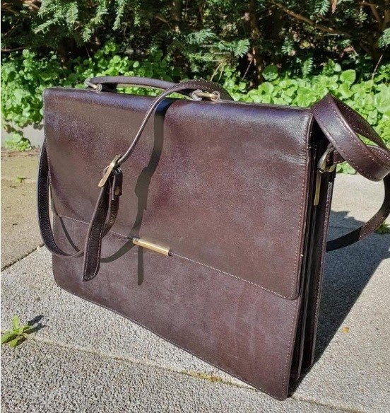 Verona Leren Dames Business Portfolio Aktetas Laptoptas, Overige merken, Bruin, Ophalen of Verzenden, Zo goed als nieuw