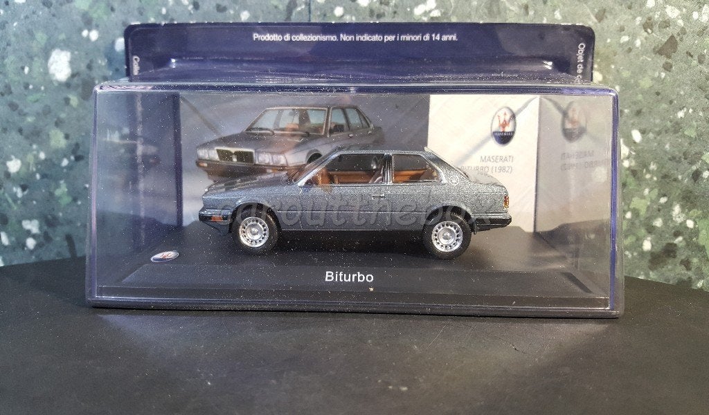 Maserati Biturbo grijs 1:43 Atlas, Hobby en Vrije tijd, Verzenden, Nieuw, Auto, Overige merken
