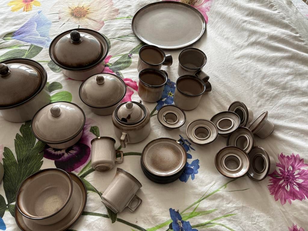 Potterie de Driehoek Huizen - Vintage Aardewerk Servies, Gebruikt, Ophalen of Verzenden, Schaal of Schalen, Overige stijlen