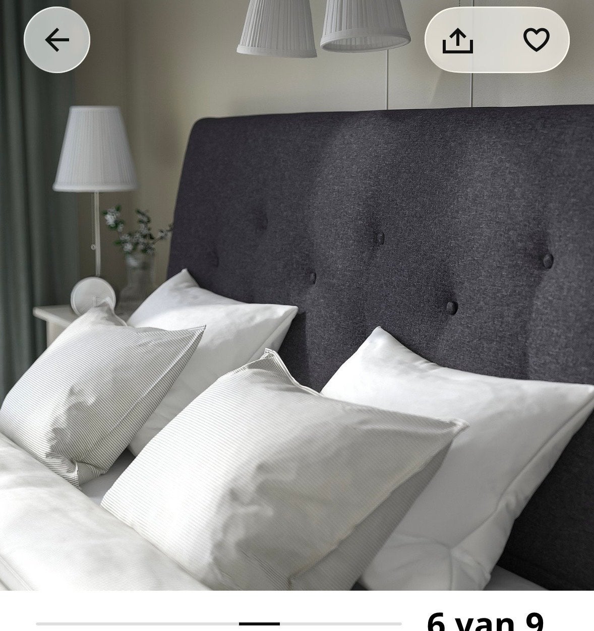 IKEA IDANAS bed met opbergruimte, donkergrijs, Ophalen, Verstelbaar, Tweepersoons, Zo goed als nieuw